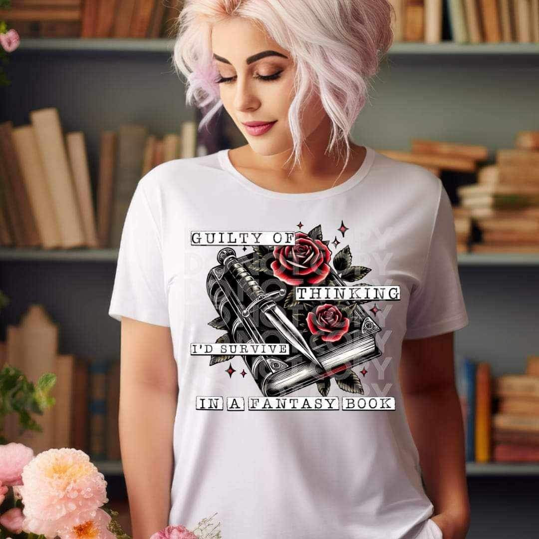 Guilty for thinking I’d survive in a fantasy book 24028 DTF transfer