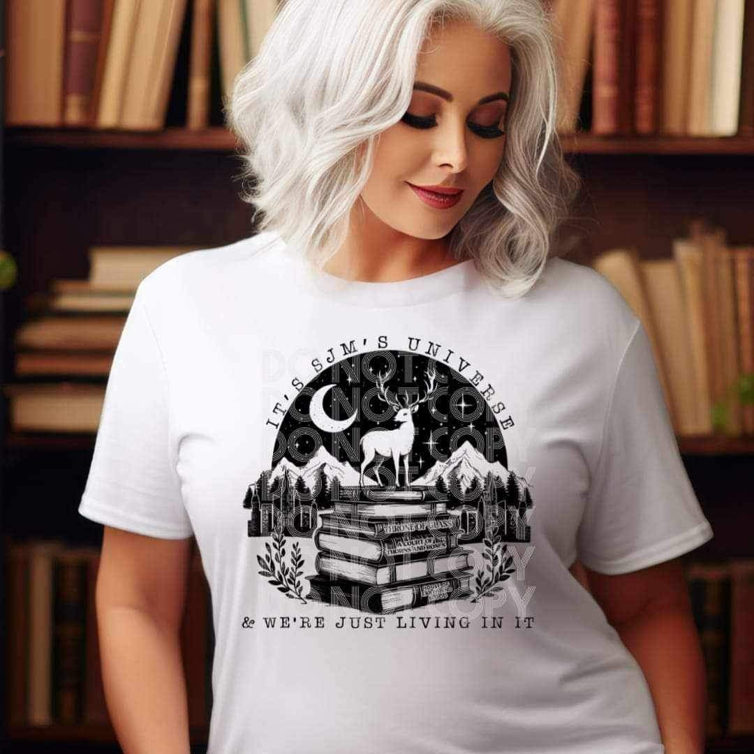 Its sjm’s universe & were just living in it 24027 DTF transfer