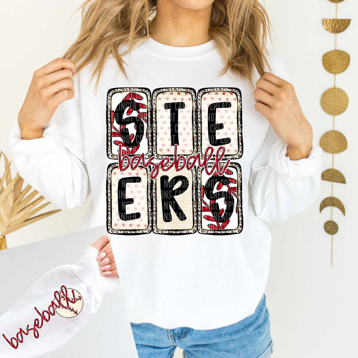 Steers Baseball FRONT (caplinger) 82577 DTF transfer
