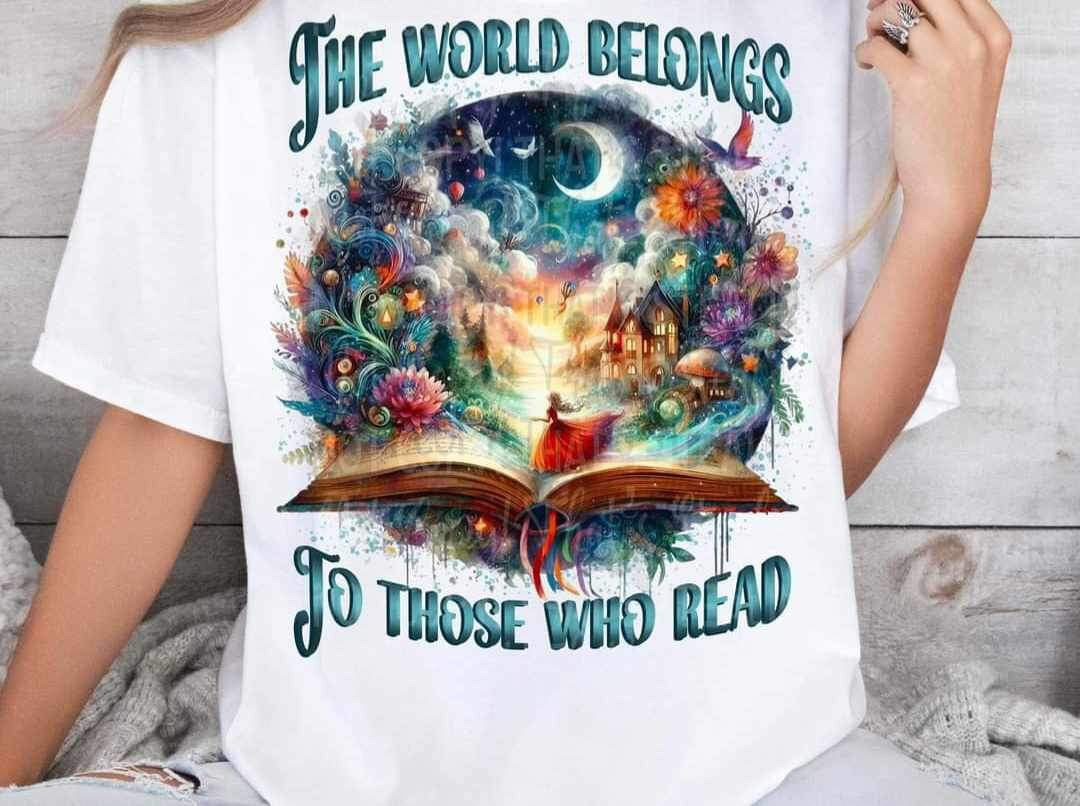 The world belongs to those who read 24009 DTF transfer