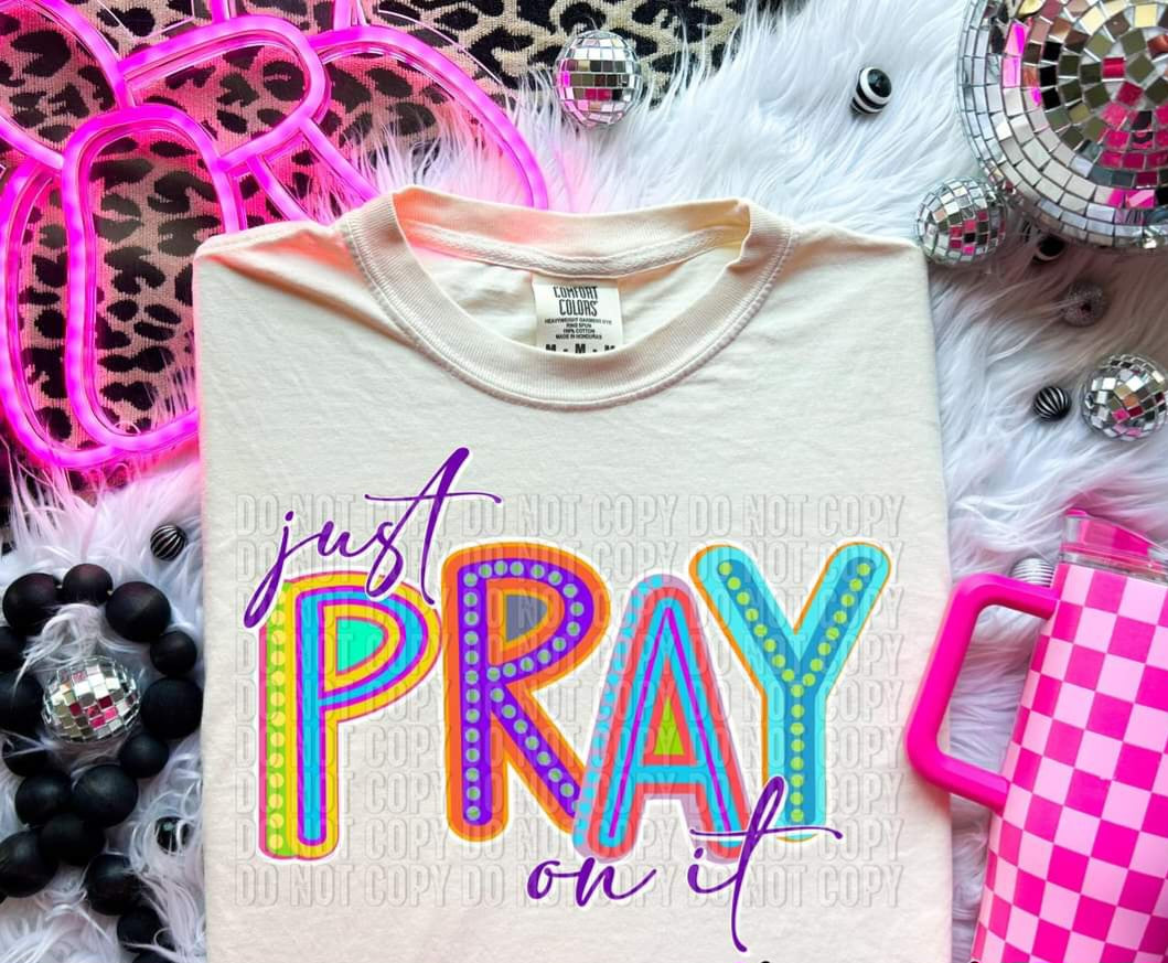 Just pray on it retro 33113 DTF transfer