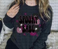 Spooky babe (flowers with skellies) 9341 DTF TRANSFERS