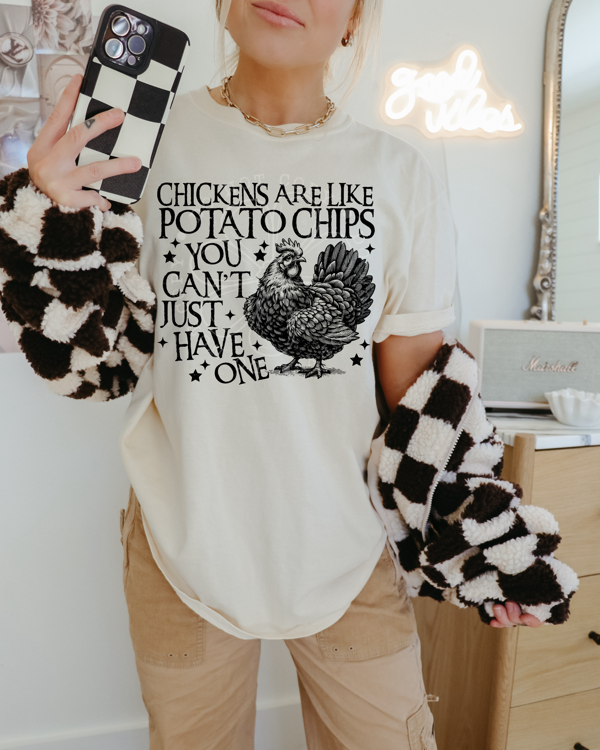 Chickens are like potato chips you can’t just have one (LYTTLE) 33135 DTF transfer