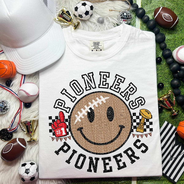 Pioneers football happy face (HW) 52779 DTF transfer