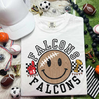 Falcons football happy face (HW) 52778 DTF transfer