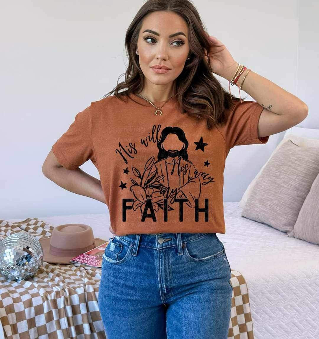 His will his way my faith BLACK 24091 DTF transfer