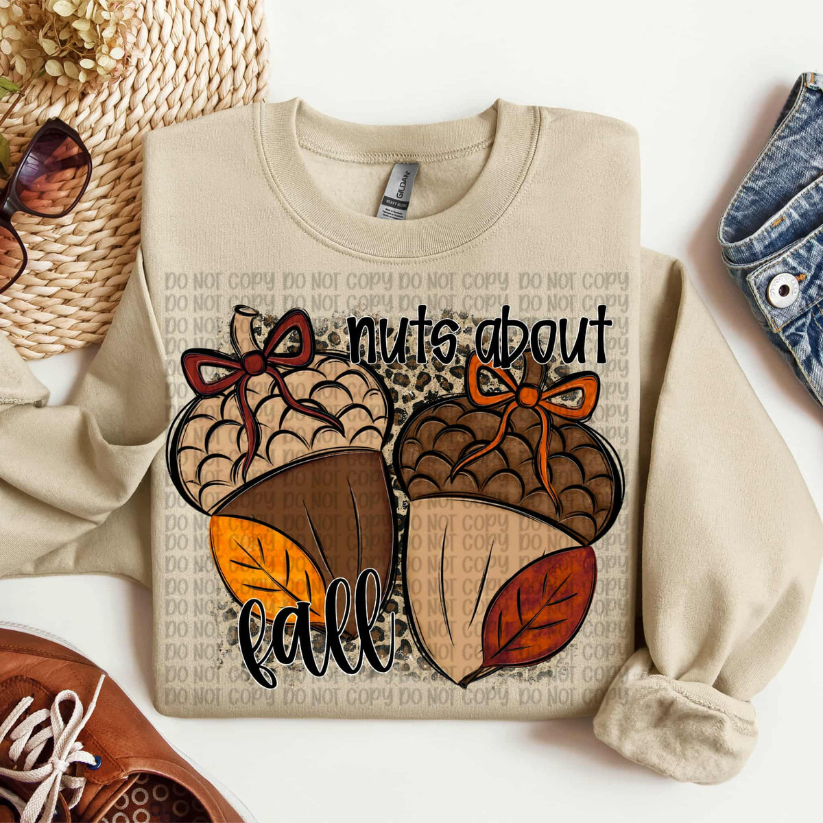 Nuts about Fall acorns (VP) DTF transfer
