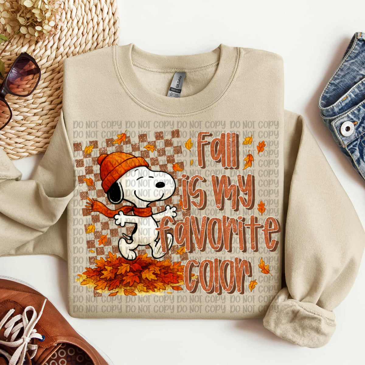 Fall Is My Favorite Color Peanut CHECKERED (VP) DTF transfer