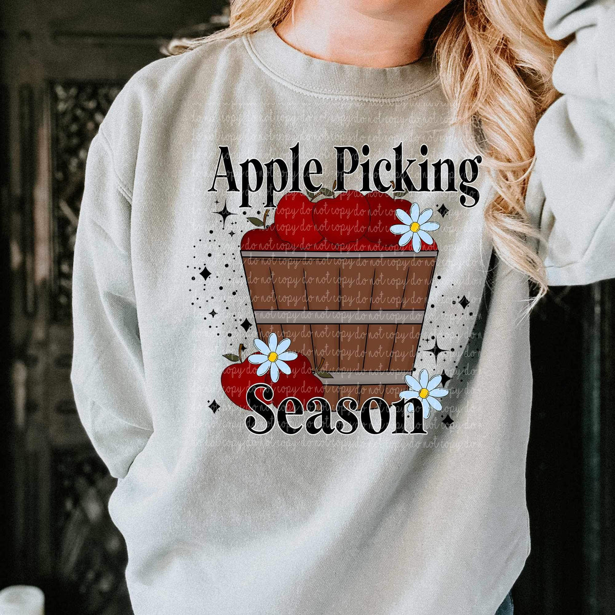 Apple picking season (basket of apples) 9301 DTF TRANSFERS