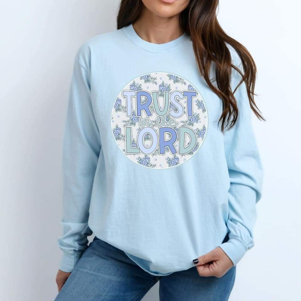 Trust in the lord floral circle 33183 DTF transfer