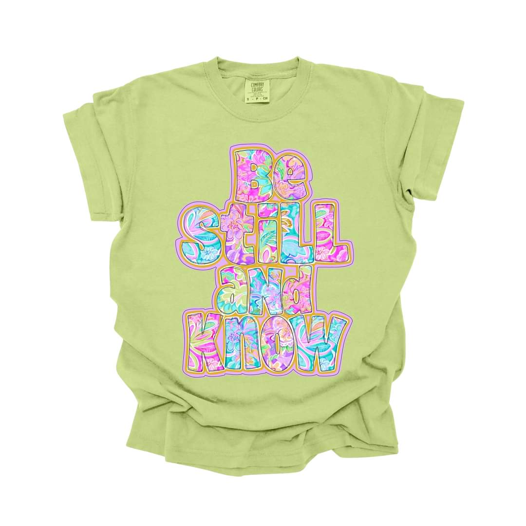 Be still and know watercolor 33180 DTF transfer