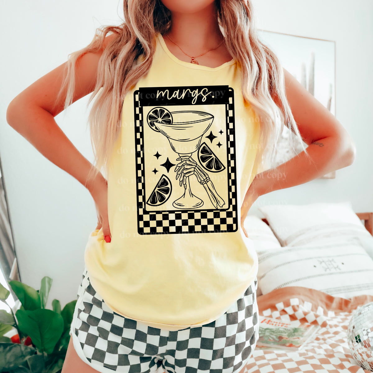 Margs checkered BLACK (CSC) 33187 DTF transfer