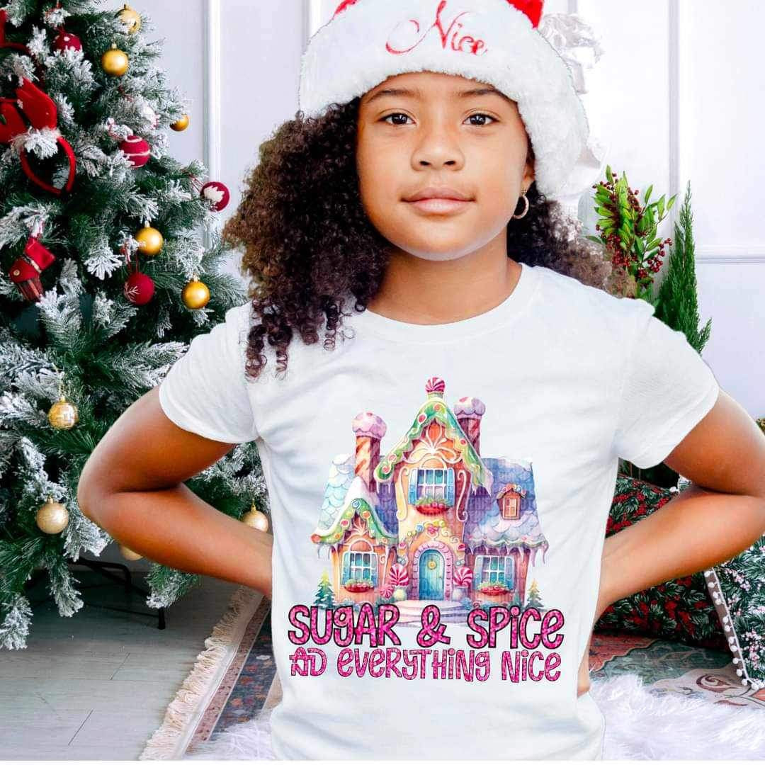 Sugar and spice and everything nice (gingerbread house) 9284 DTF TRANSFERS