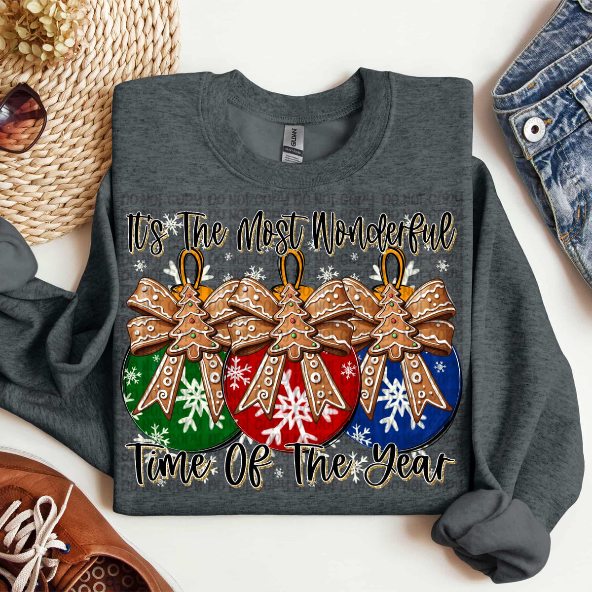 Wonderful Time of the year ornaments (VP) DTF transfer