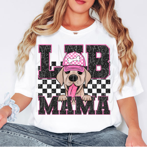 Lab mama black checkered (VIRGO) 33233 DTF transfer