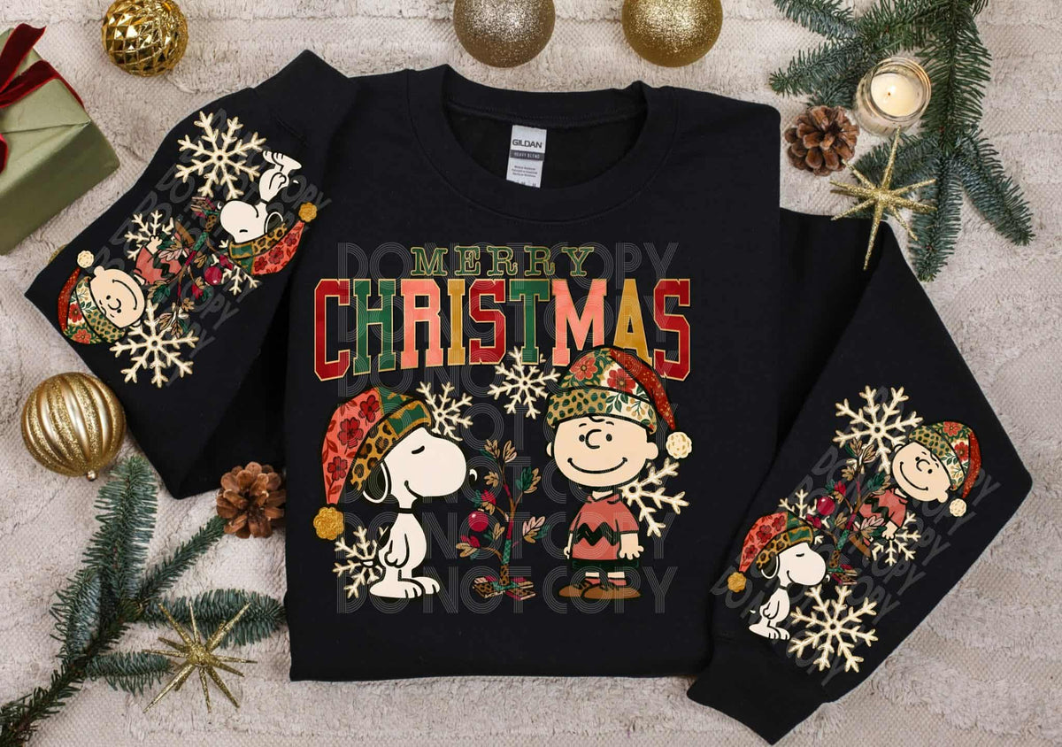 Merry Christmas Peanut front only (PH) DTF transfer