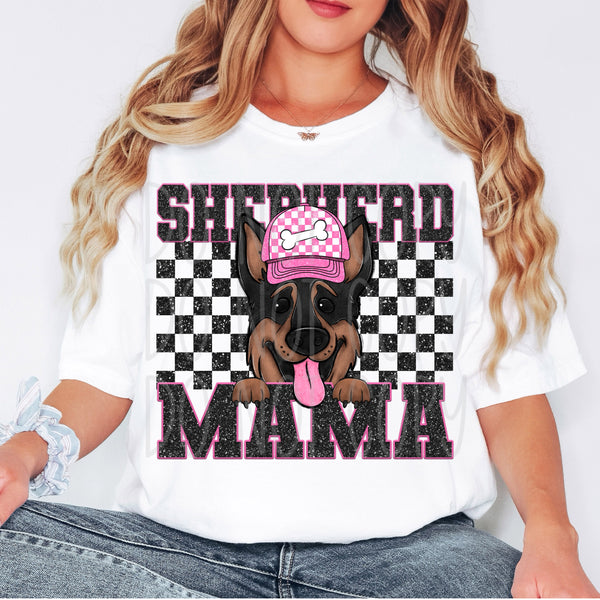 Shephard mama black checkered (VIRGO) 33230 DTF transfer