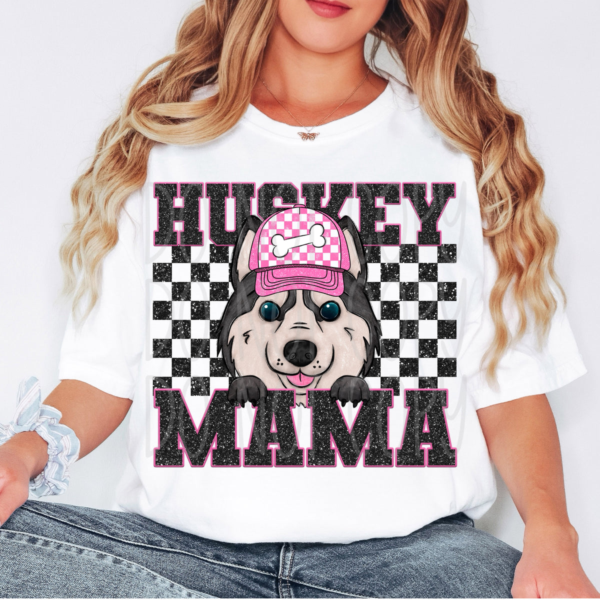 Husky mama black checkered (VIRGO) 33231 DTF transfer