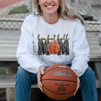 Basketball mom (glittery with basketball) 9351 DTF TRANSFER