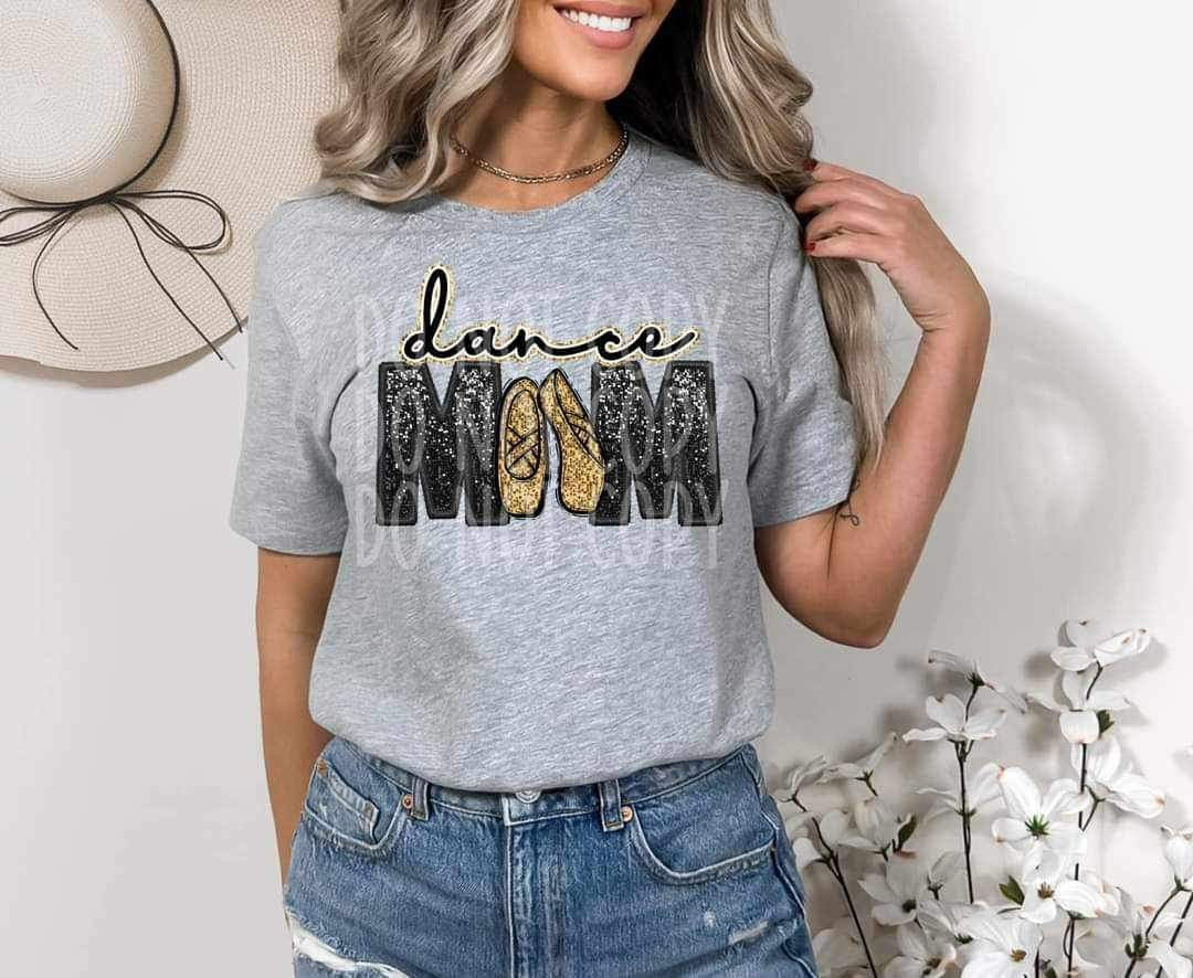 Dance mom (glittery with ballet shoes) 9347 DTF TRANSFER