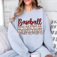Baseball mama white and red 24195 DTF transfer