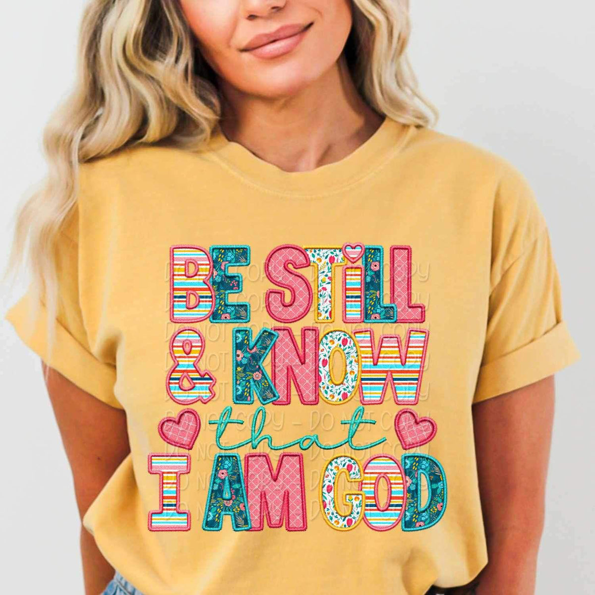 Be still & know that i am god spring pattern 24192 DTF transfer