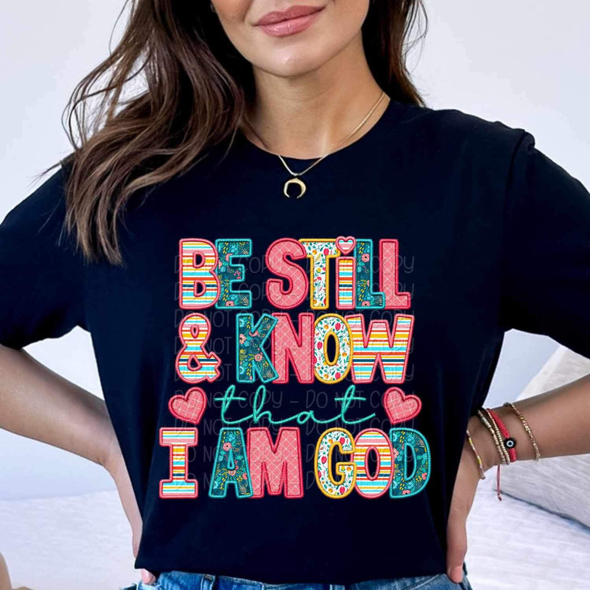 Be still & know that i am god spring pattern 24192 DTF transfer