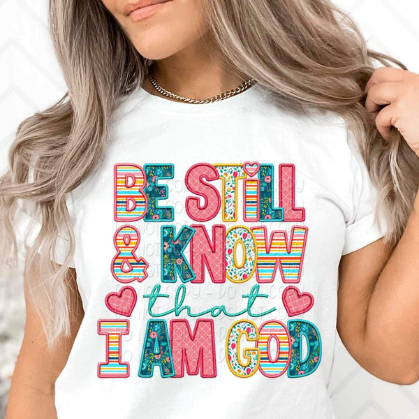 Be still & know that i am god spring pattern 24192 DTF transfer