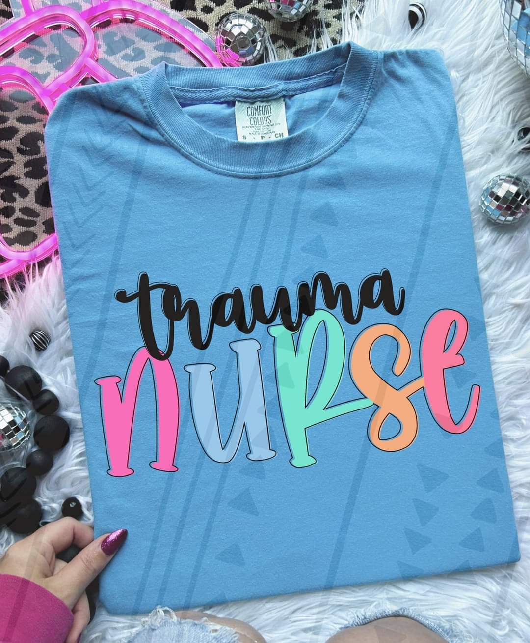 Trauma nurse colorful 33375 DTF transfer