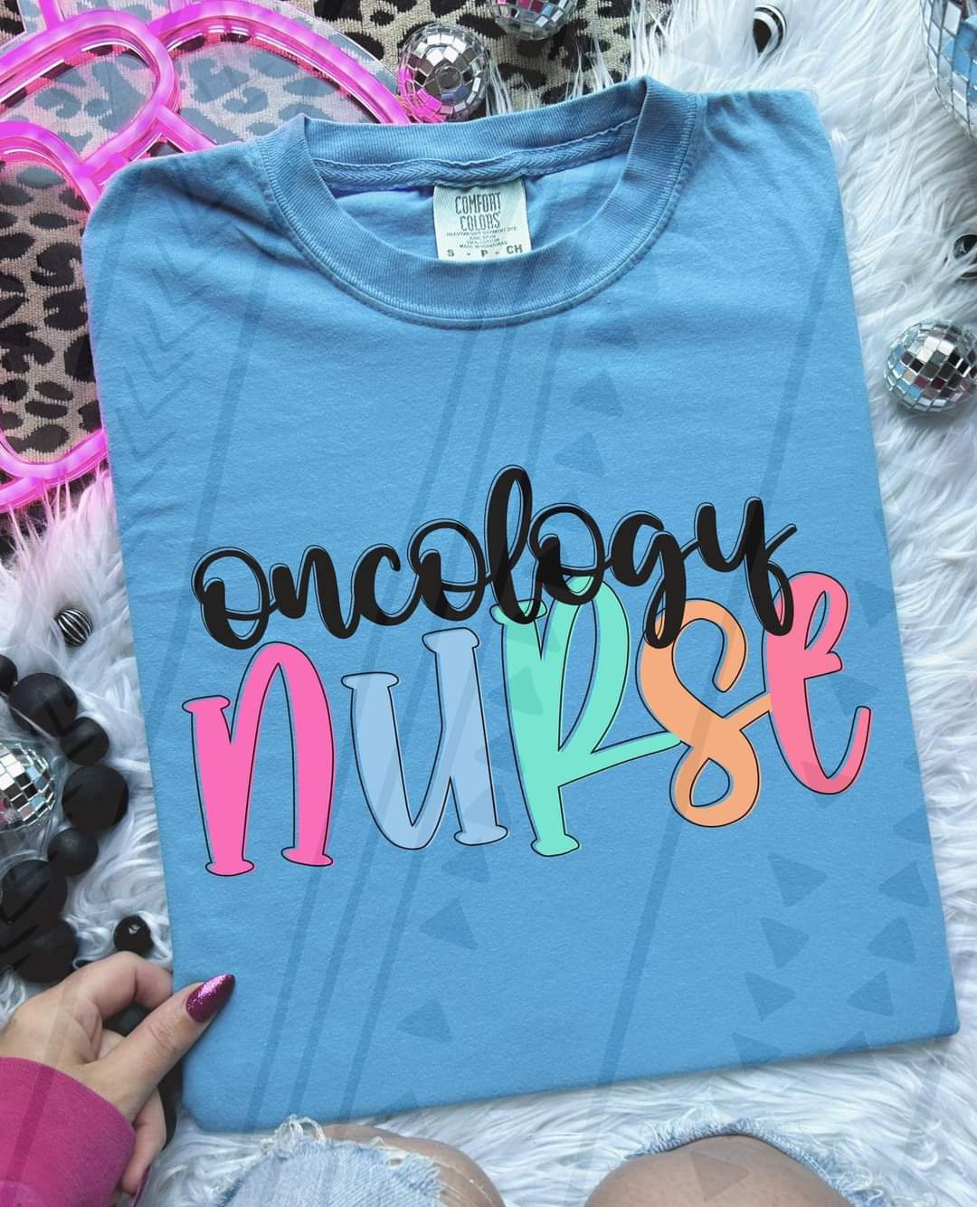 Oncology nurse colorful 33374 DTF transfer