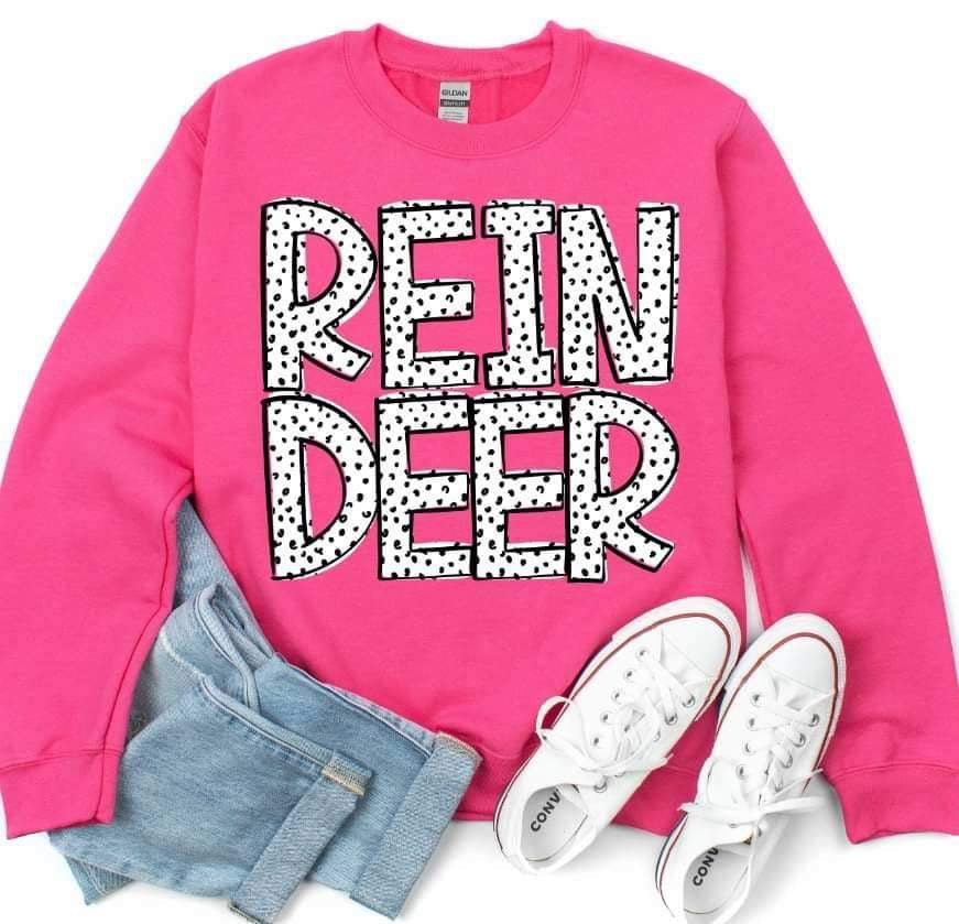 Reindeer dotted font 24200 DTF transfer
