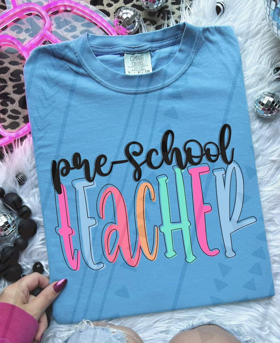 Pre-school teacher colorful 33369 DTF transfer