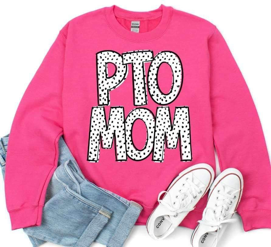 Pto mom dotted font 24203 DTF transfer