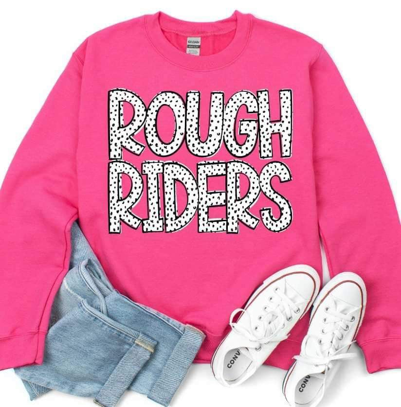 Rough riders dotted font 24199 DTF transfer