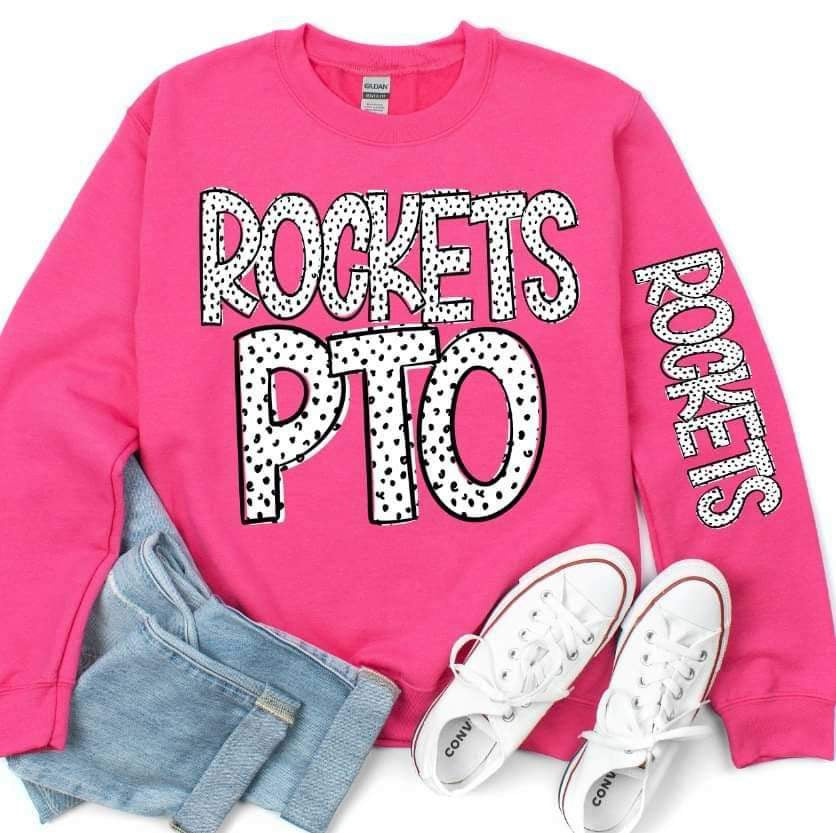 Rockets pto dotted font FRONT 24197 DTF transfer