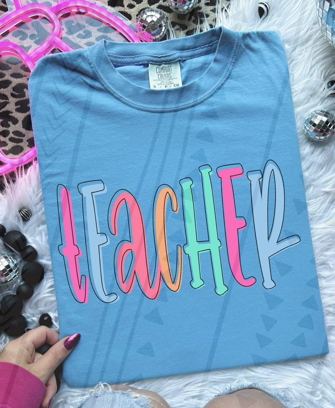 Teacher colorful 33365 DTF transfer