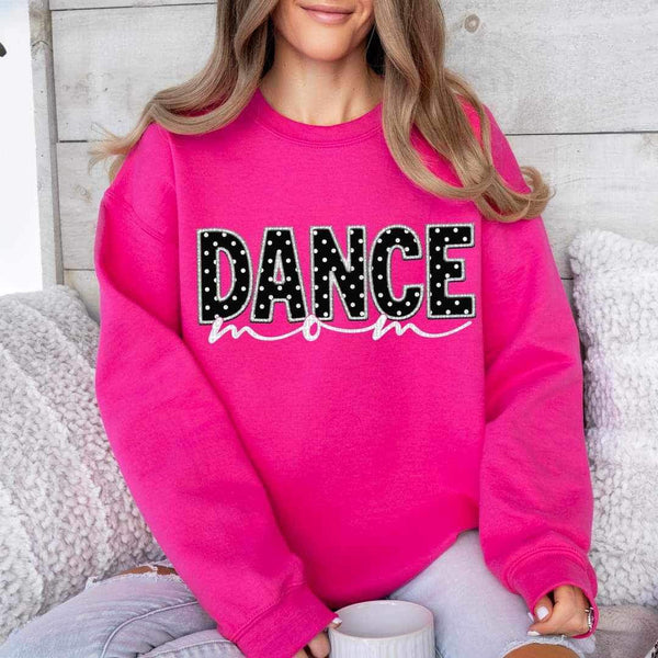Dance mom dotted BLACK background 24206 DTF transfer