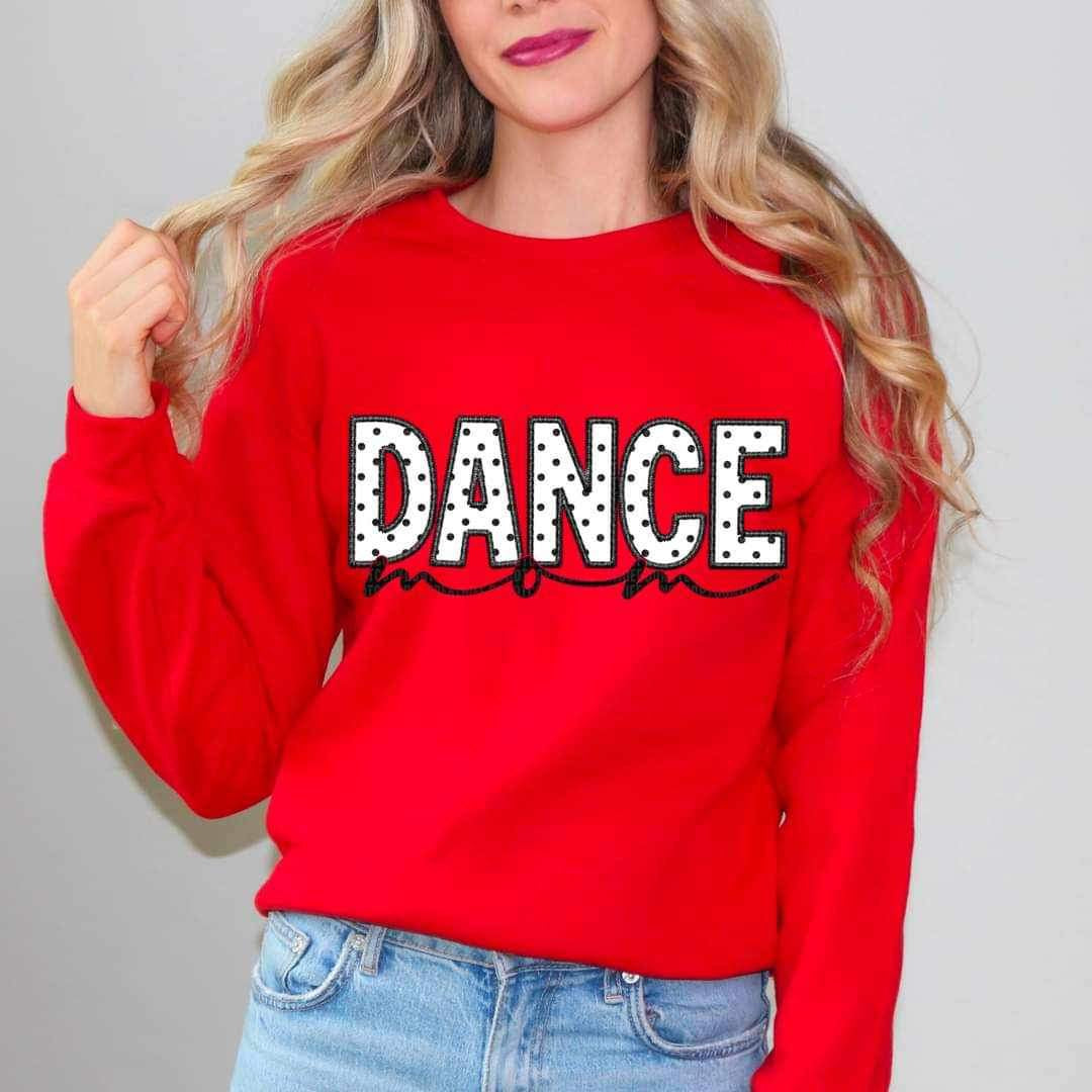 Dance mom dotted WHITE background 24205 DTF transfer