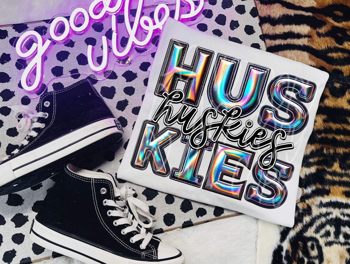 Huskies holographic 45215 DTF transfers