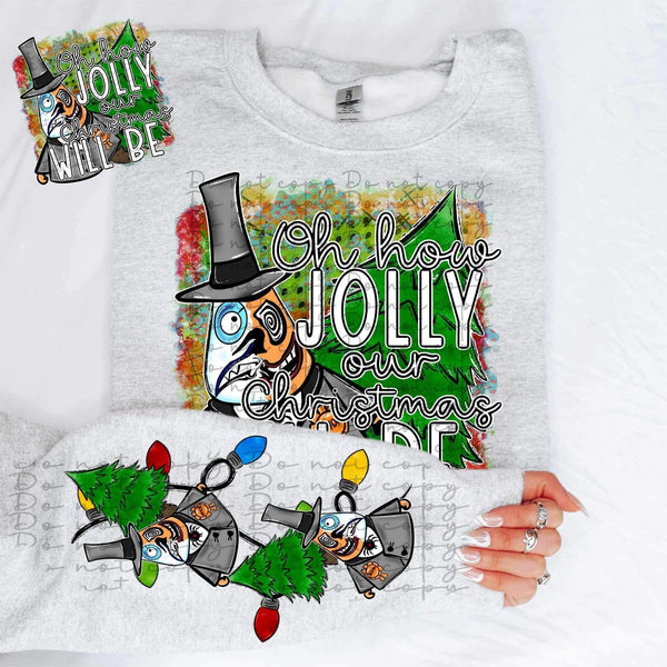 Oh how jolly our christmas will be SLEEVE ONLY 9765 DTF TRANSFERS