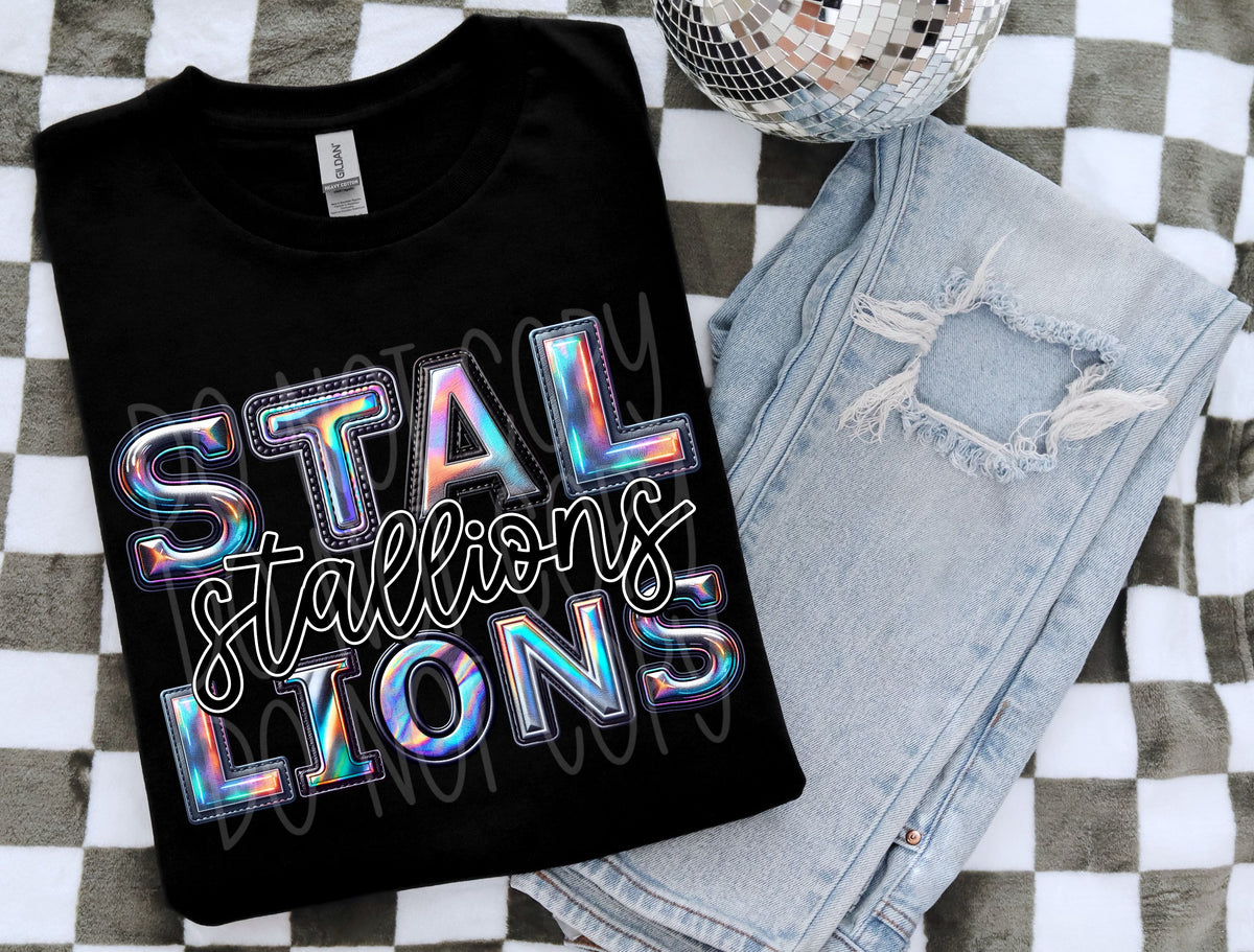 Stallions holographic 45210 DTF transfers