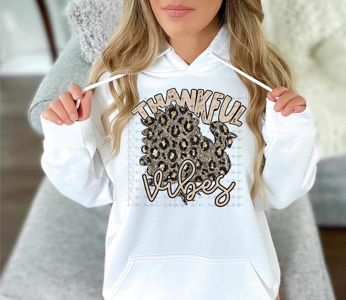 Thankful vibes (leopard sequin turkey) 9400 DTF TRANSFERS