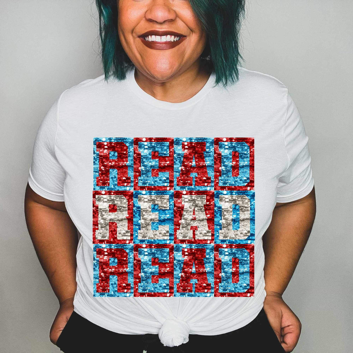 Read block letters stacked (CITY) 24242 DTF transfer