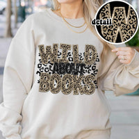Wild about books leopard and black (CITY) 24253 DTF transfer