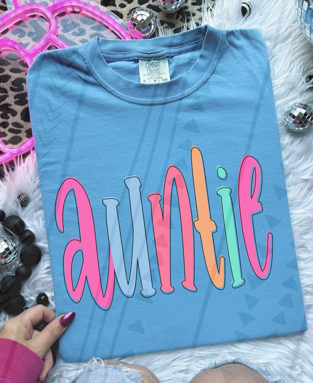 Auntie colorful 33398 DTF transfer