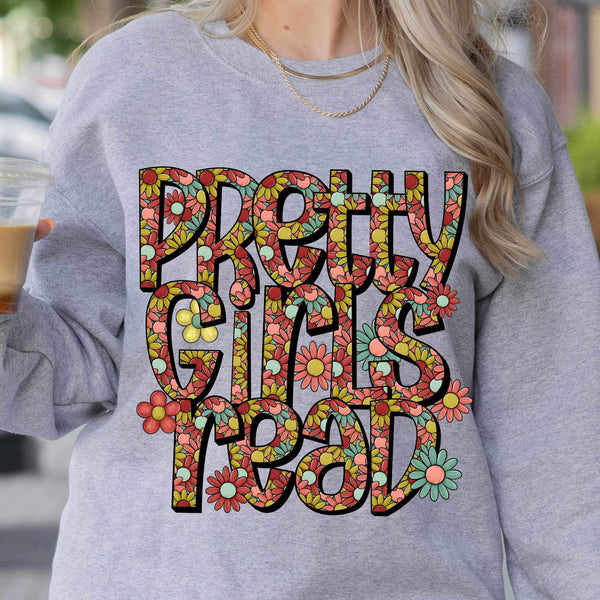 Pretty girls read floral (CITY) 24254 DTF transfer