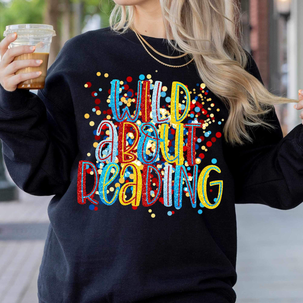Wild about reading splatters (CITY) 24248 DTF transfer