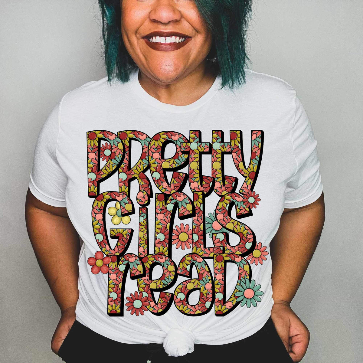 Pretty girls read floral (CITY) 24254 DTF transfer