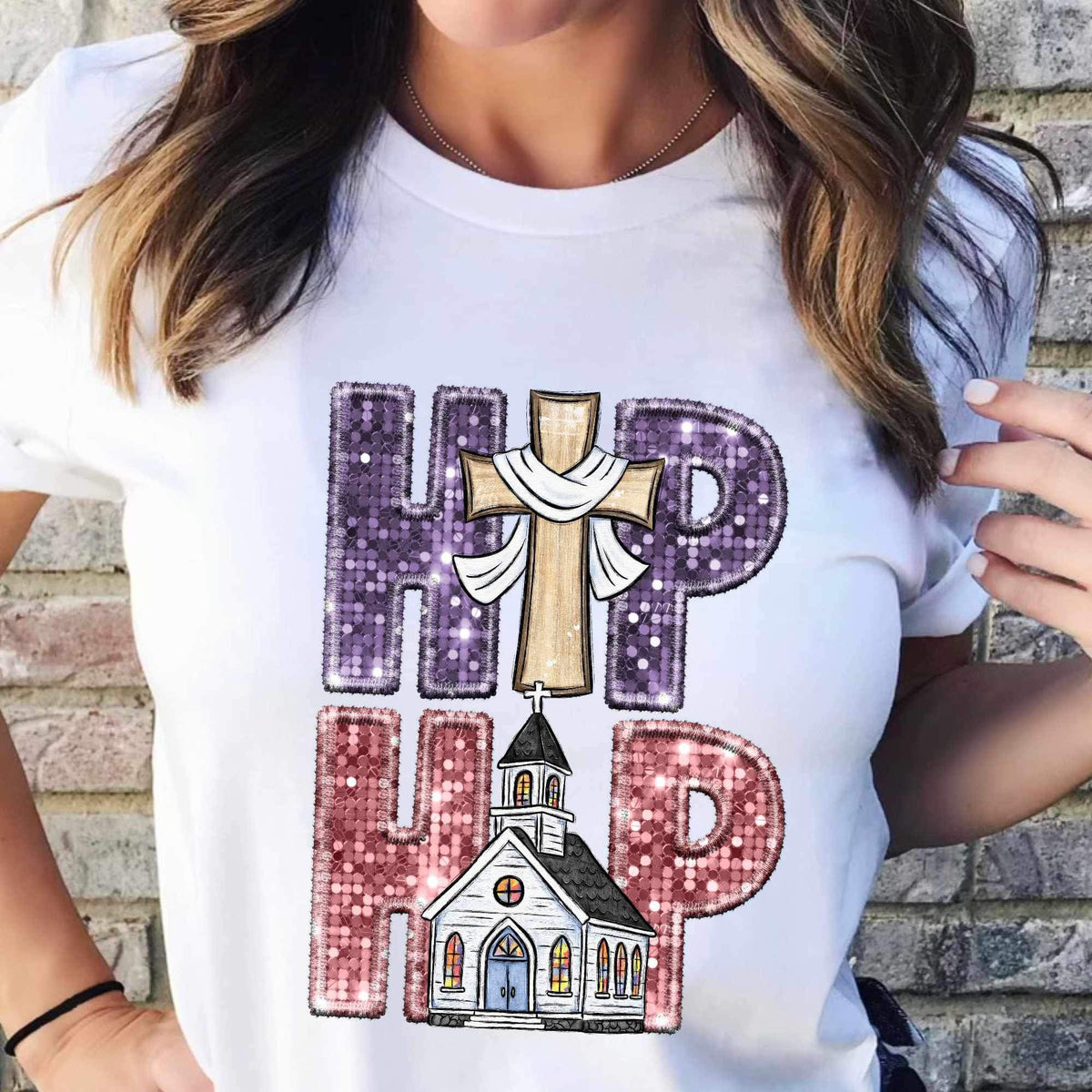 Hip hop cross and church (CITY) 24220 DTF transfer