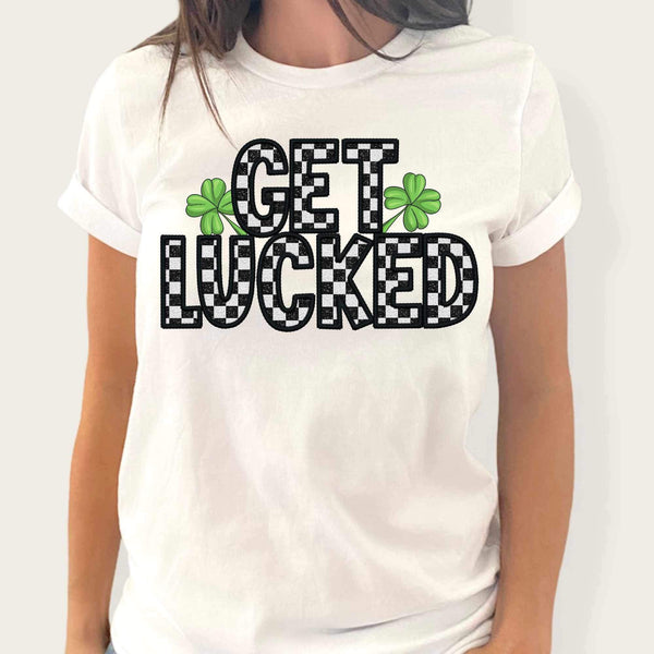 Get lucked checkered (CITY) 24214 DTF transfer